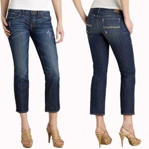 Lucky Brand Southport Zoe Straight Distressed Crop Jeans Size 4/27